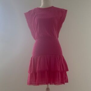 Aqua Vibrant Pink Mini Dress
